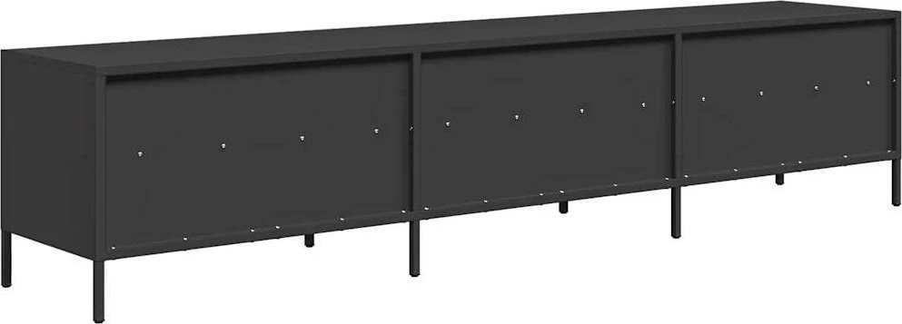 TV staliukas Televizoriaus spintelė, juodas, 202x39x43,5 cm, plienas
