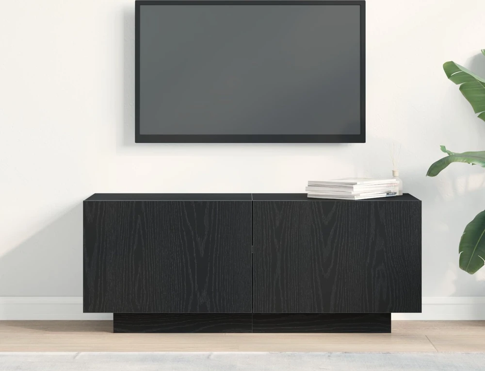 TV staliukas Televizoriaus spintelė 100 x 35 x 40 cm Juodas ąžuolas