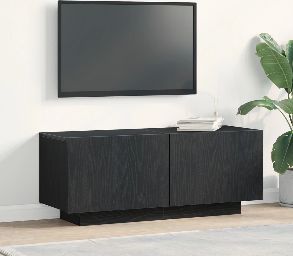 TV staliukas Televizoriaus spintelė 100 x 35 x 40 cm Juodas ąžuolas