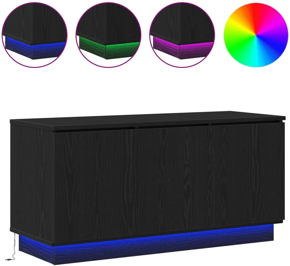 TV staliukas Televizoriaus spintelė 100 x 38 x 49 cm Juodas ąžuolas