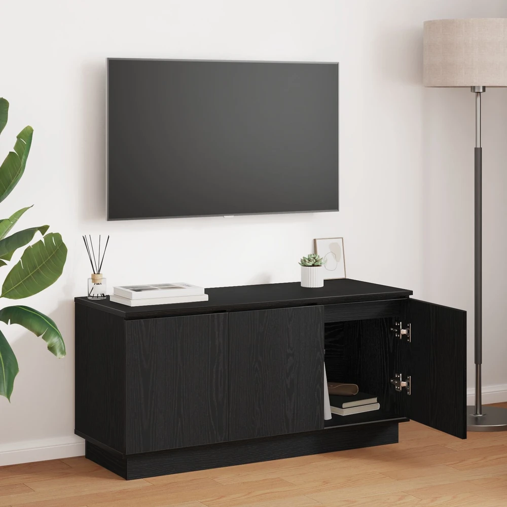 TV staliukas Televizoriaus spintelė 100 x 38 x 49 cm Juodas ąžuolas