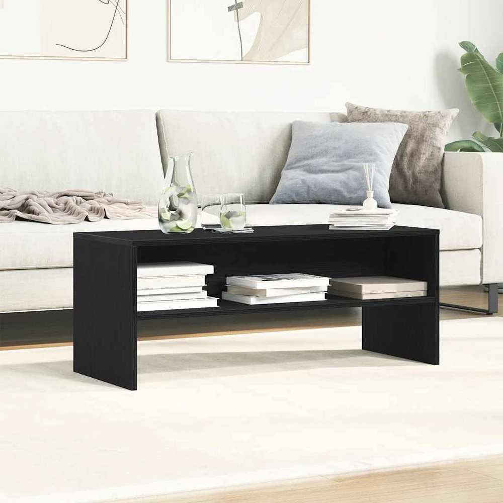TV staliukas televizoriaus spintelė juodas ąžuolas 100x40x40 cm