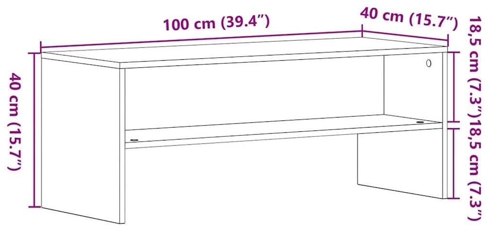 TV staliukas televizoriaus spintelė juodas ąžuolas 100x40x40 cm