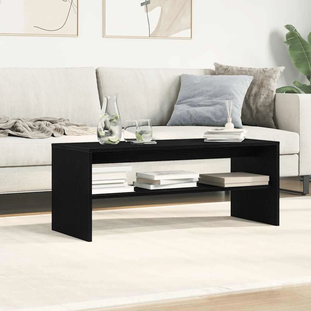 TV staliukas televizoriaus spintelė juodas ąžuolas 100x40x40 cm