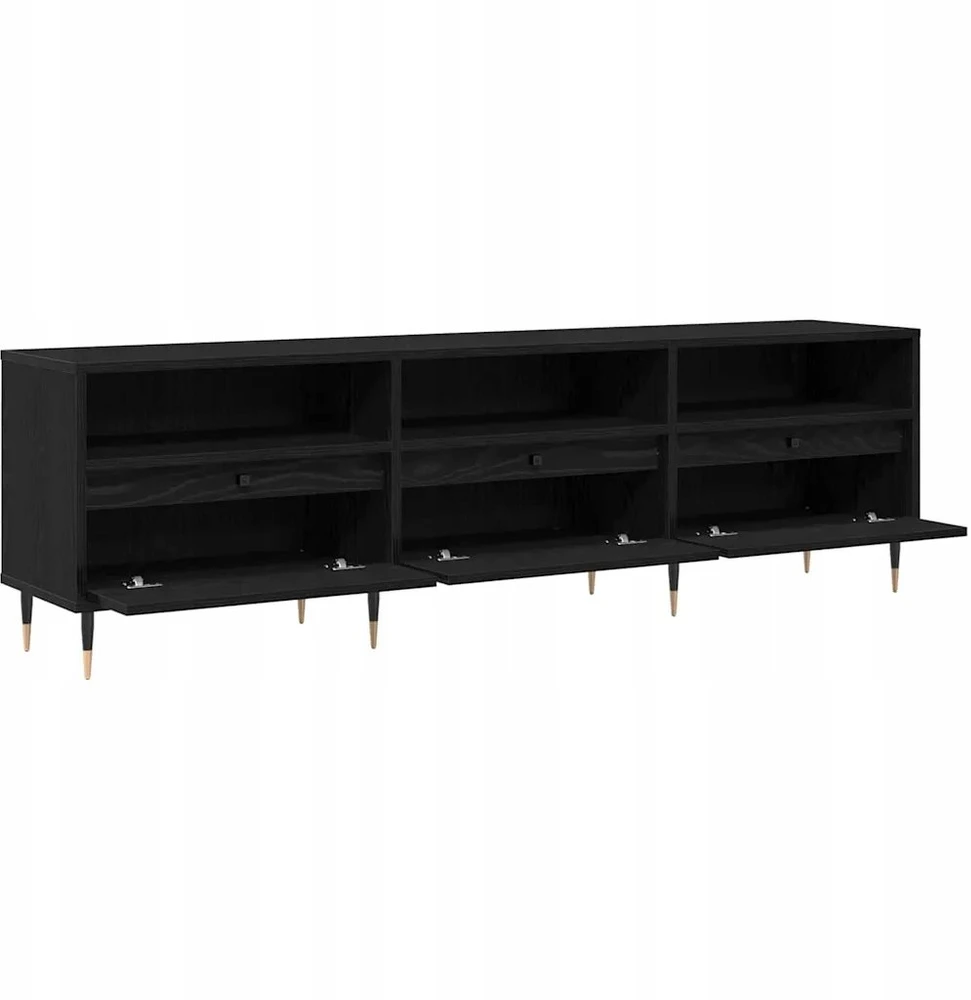 TV staliukas Televizoriaus spintelė 150 x 30 x 45 cm Juodas ąžuolas