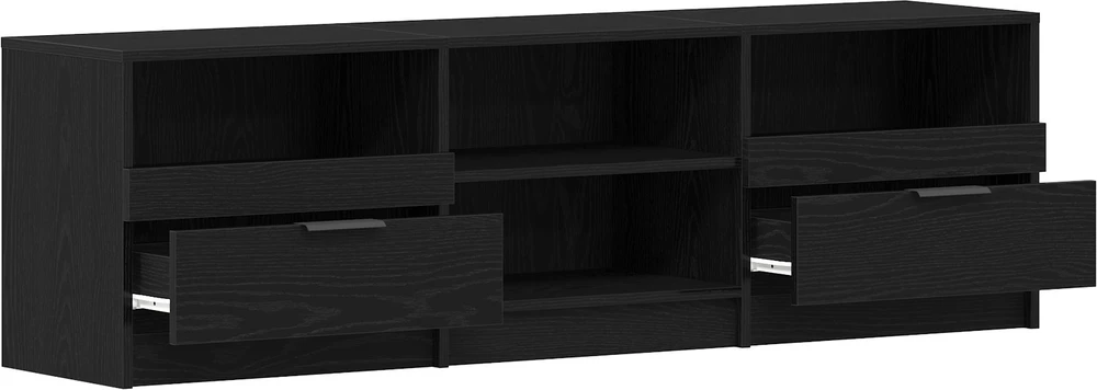 TV staliukas Televizoriaus spintelė 150 x 33,5 x 45 cm Juodas ąžuolas