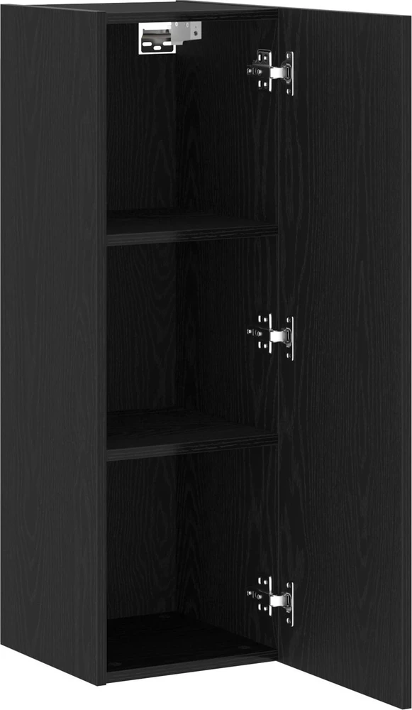 TV staliukas Sieninis televizoriaus stovas 30,5 x 30 x 90 cm Juodas ąžuolas