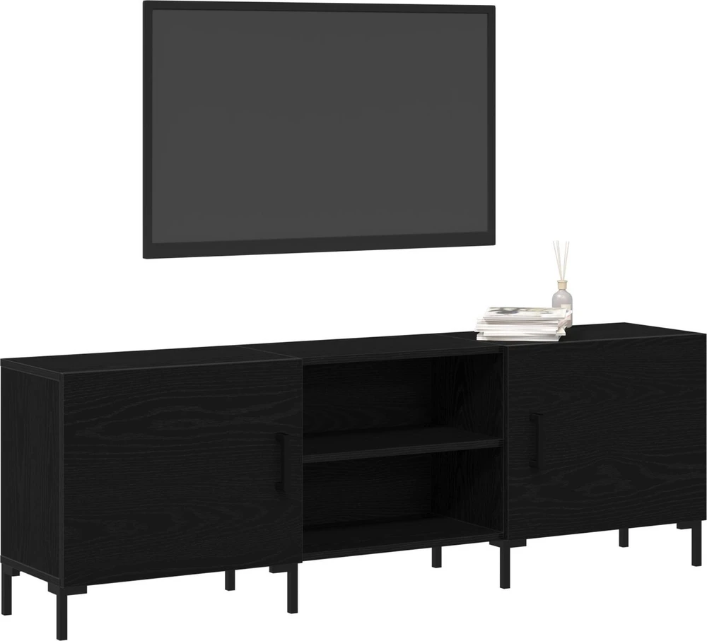 TV staliukas TV spintelių komplektas 150 x 30 x 50 cm Juodas ąžuolas