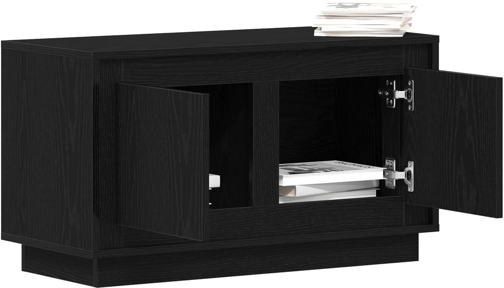 TV staliukas Televizoriaus spintelė 80 x 35 x 45 cm juoda ąžuolo