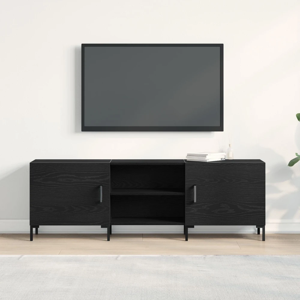 TV staliukas TV spintelių komplektas 150 x 30 x 50 cm Juodas ąžuolas