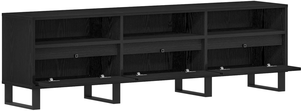 TV staliukas Televizoriaus spintelė 150 x 30 x 44,5 cm Juodas ąžuolas