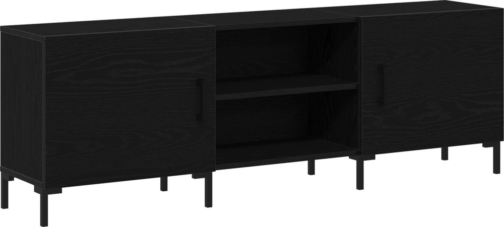TV staliukas TV spintelių komplektas 150 x 30 x 50 cm Juodas ąžuolas