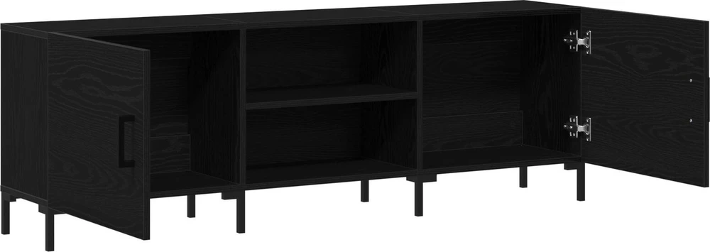 TV staliukas TV spintelių komplektas 150 x 30 x 50 cm Juodas ąžuolas