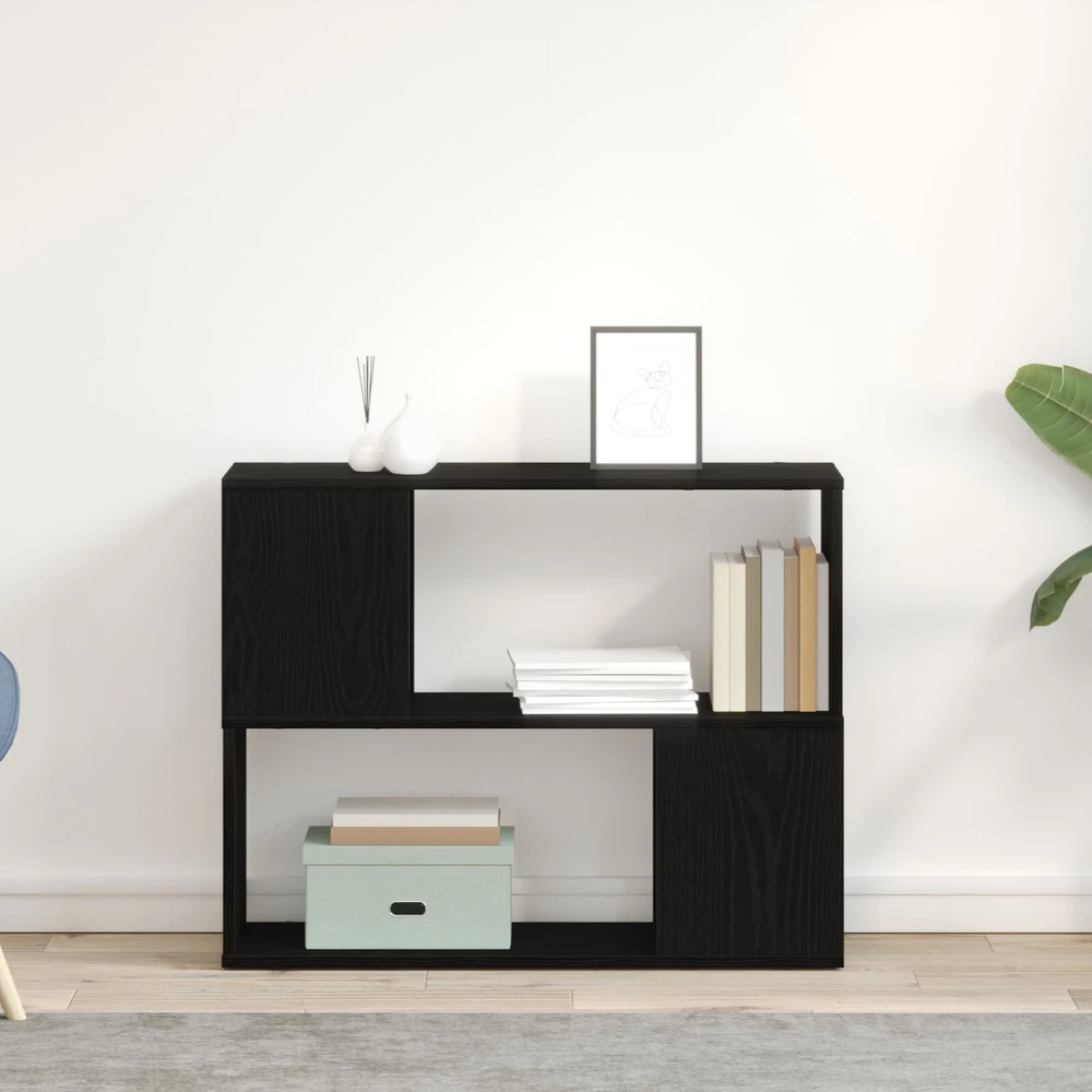 TV staliukas TV spintelių komplektas 80 x 24 x 63 cm Juodas ąžuolas
