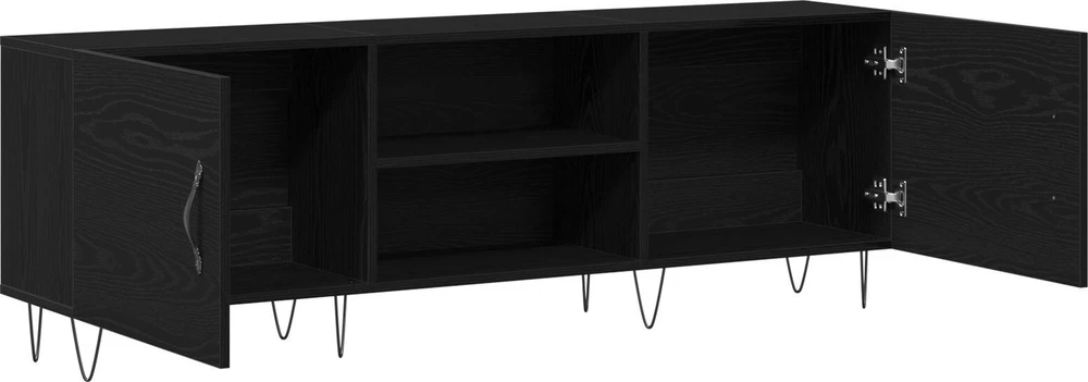 TV staliukas TV spintelių komplektas 150 x 30 x 50 cm Juodas ąžuolas