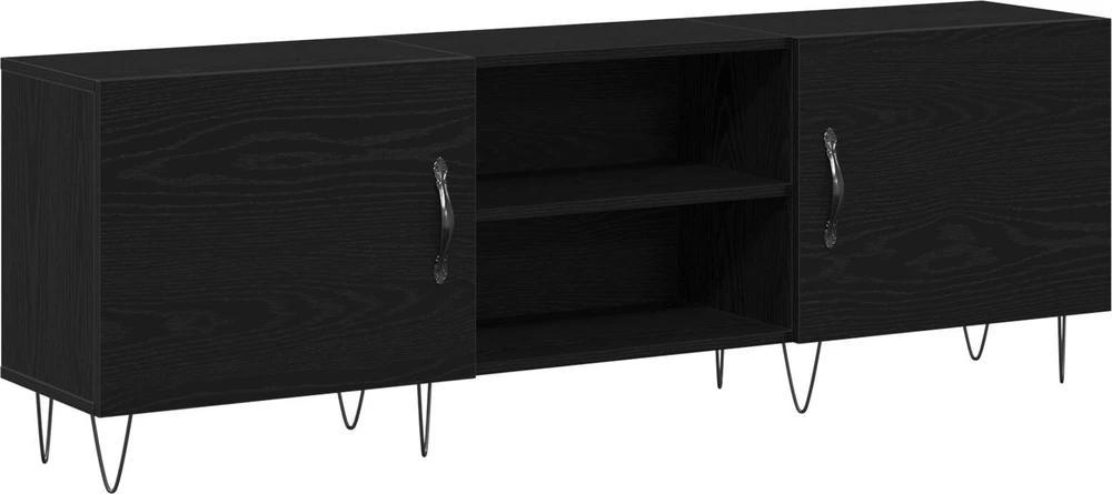 TV staliukas TV spintelių komplektas 150 x 30 x 50 cm Juodas ąžuolas