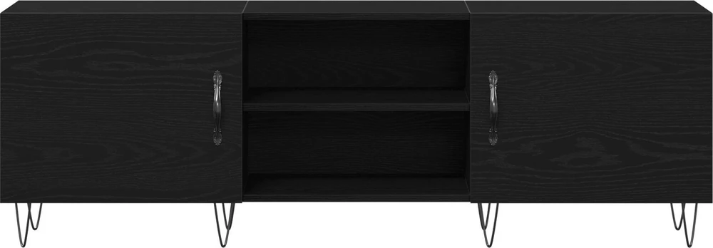 TV staliukas TV spintelių komplektas 150 x 30 x 50 cm Juodas ąžuolas
