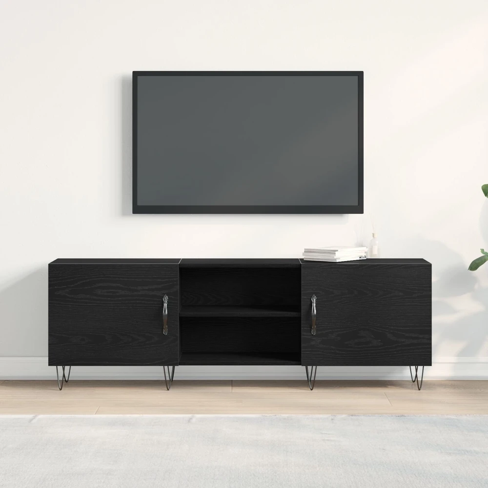 TV staliukas TV spintelių komplektas 150 x 30 x 50 cm Juodas ąžuolas