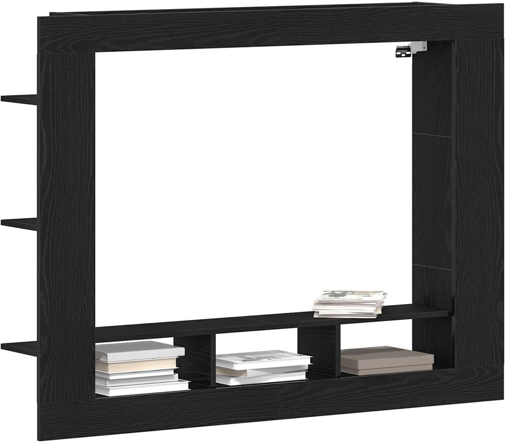 TV staliukas Televizoriaus spintelė 152 x 22 x 113 cm juoda ąžuolo