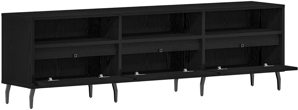 TV staliukas Televizoriaus spintelė 150 x 30 x 44,5 cm Juodas ąžuolas