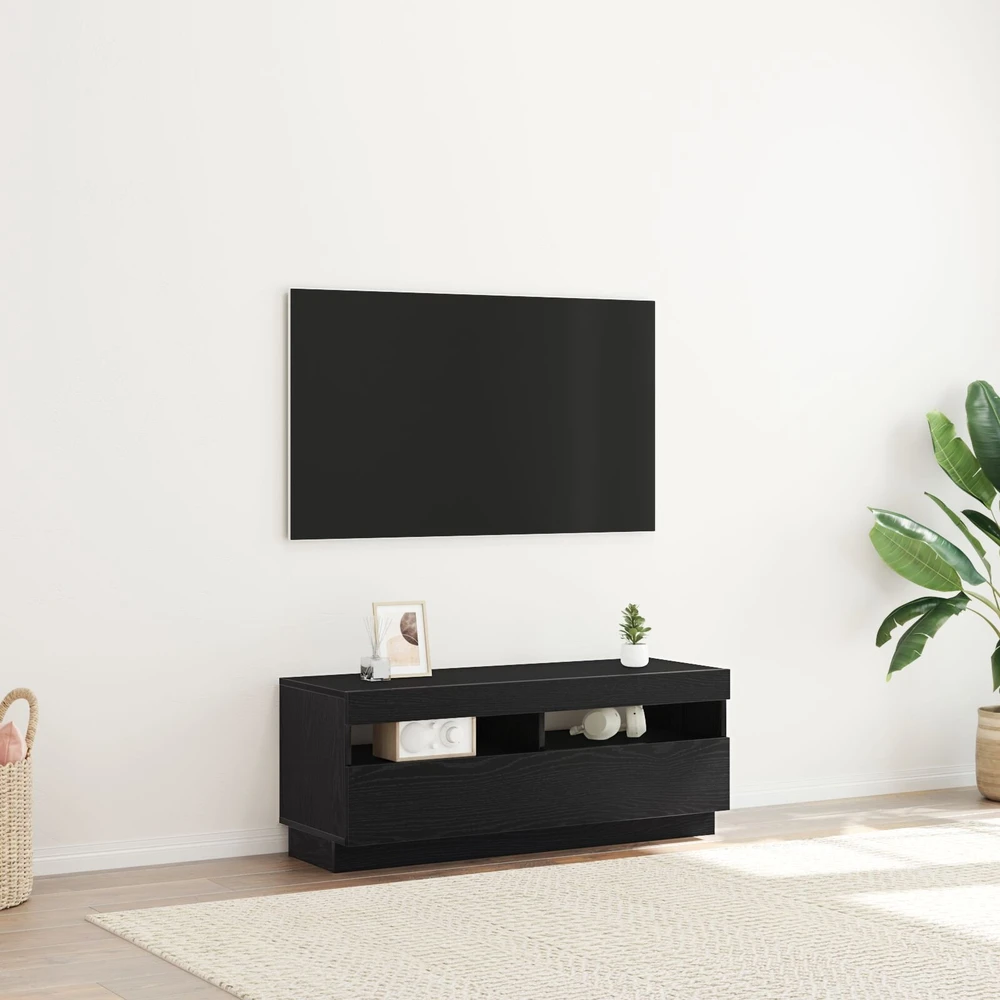 TV staliukas Televizoriaus spintelė 100 x 35 x 40 cm Juodas ąžuolas