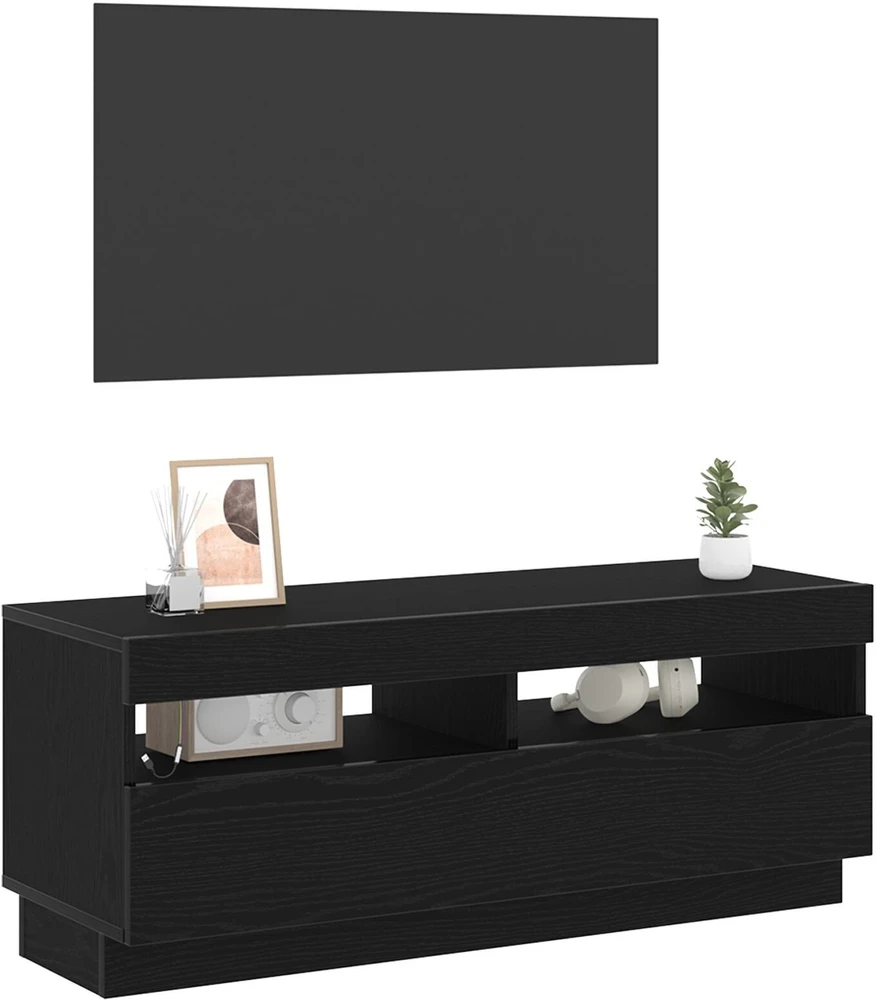 TV staliukas Televizoriaus spintelė 100 x 35 x 40 cm Juodas ąžuolas