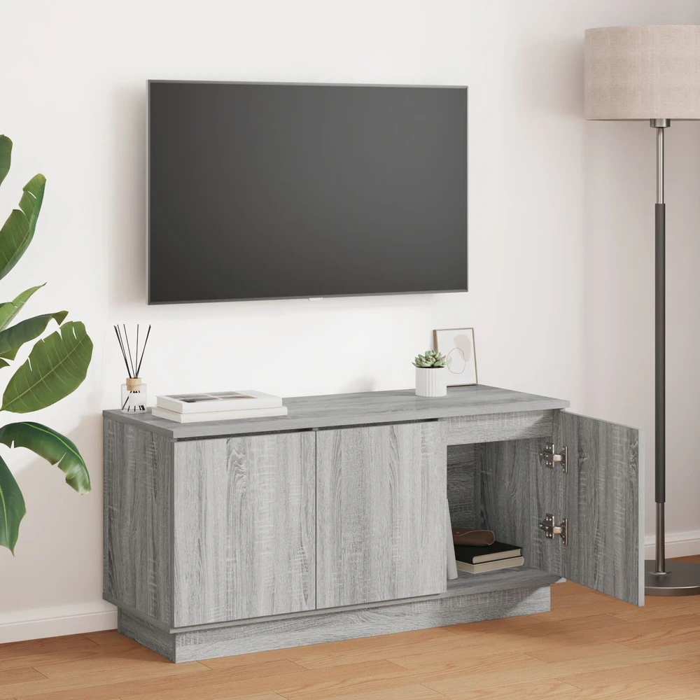 TV staliukas Televizoriaus spintelė 100 x 38 x 49 cm Pilkas Sonoma