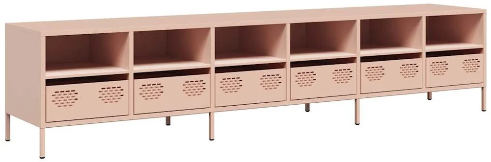TV staliukas Televizoriaus spintelė, rožinės, 202x39x43,5 cm, plienas