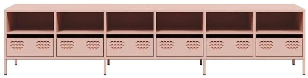 TV staliukas Televizoriaus spintelė, rožinės, 202x39x43,5 cm, plienas