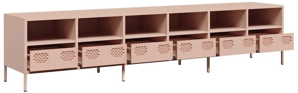 TV staliukas Televizoriaus spintelė, rožinės, 202x39x43,5 cm, plienas