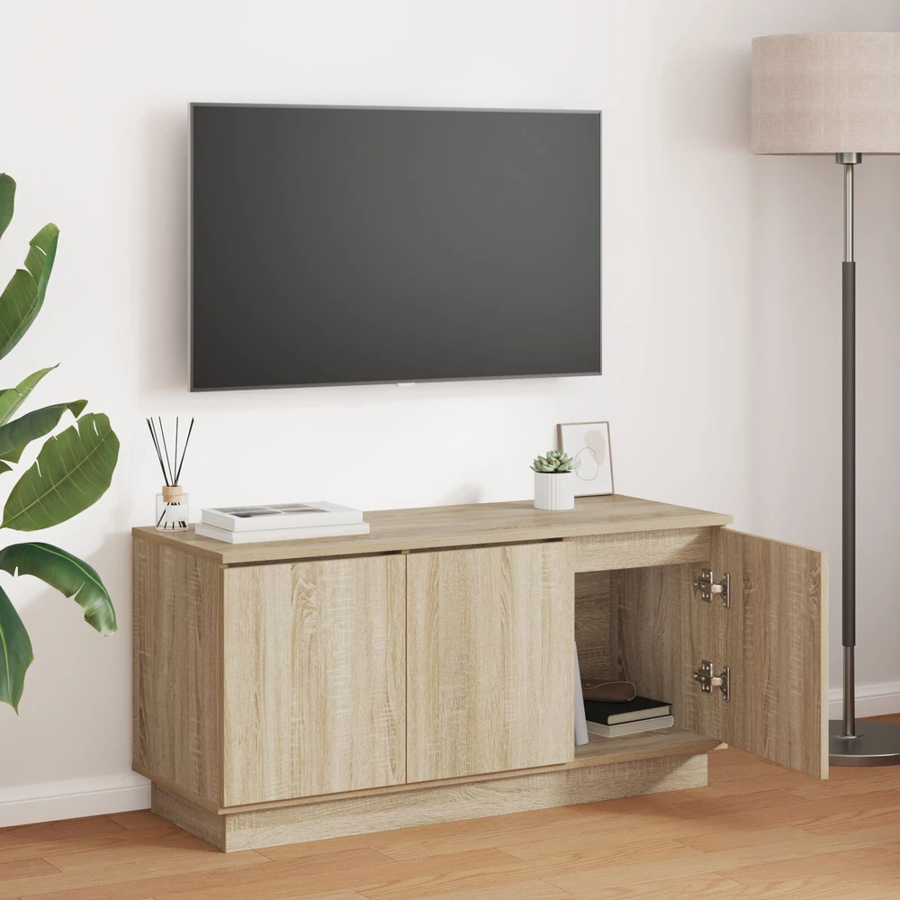 TV staliukas Televizoriaus spintelė 100 x 38 x 49 cm Sonoma ąžuolas