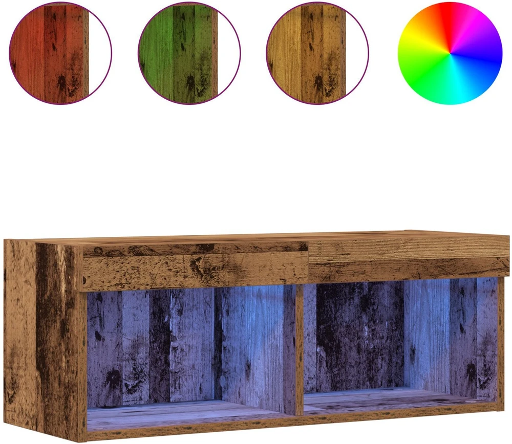 TV staliukas TV spintelių komplektas 80 x 30 x 30 cm Sena mediena