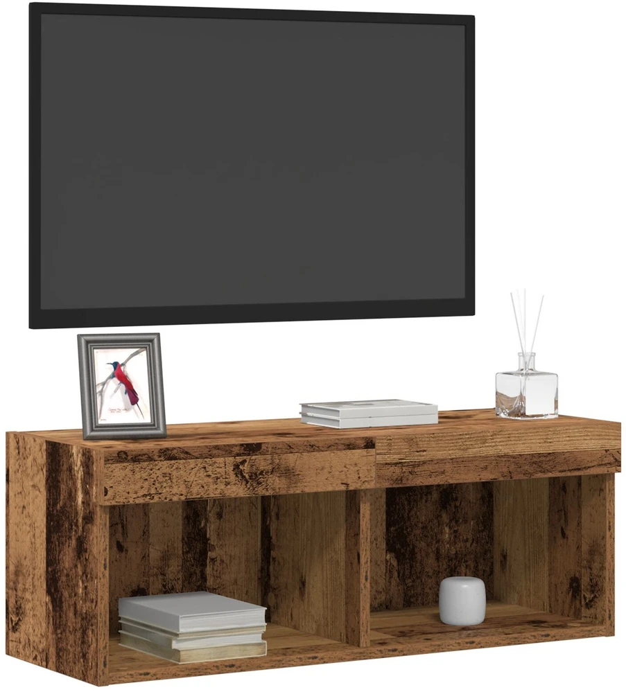 TV staliukas TV spintelių komplektas 80 x 30 x 30 cm Sena mediena