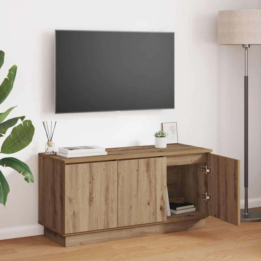 TV staliukas Televizoriaus spintelė 100 x 38 x 49 cm Amatininkų ąžuolas
