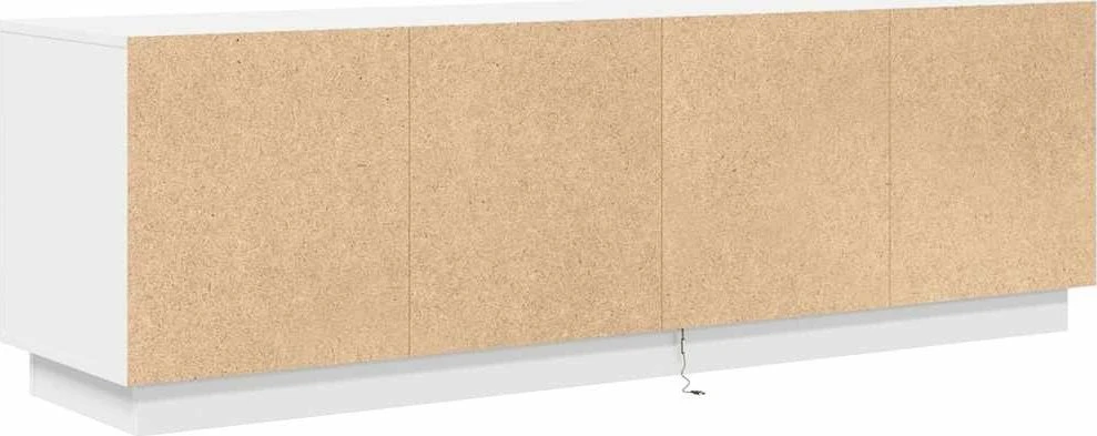 TV staliukas TV spintelė su LED lemputėmis, baltos spalvos, 160,5x41x50 cm