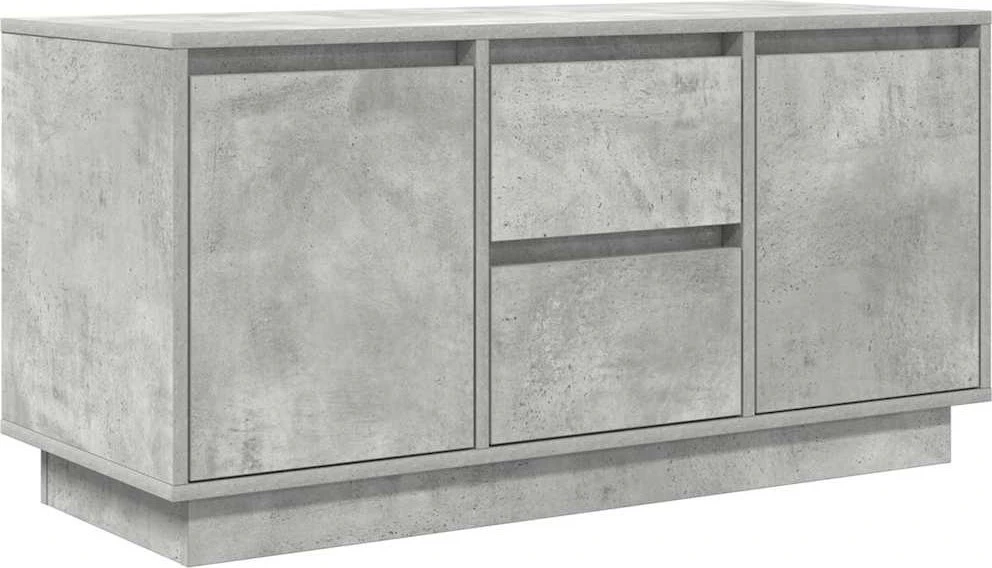 TV staliukas TV spintelė su LED lemputėmis, betono pilka, 100x41x50 cm