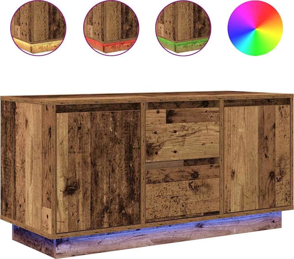 TV staliukas Televizoriaus spintelė su LED, medienos, 100x41x50 cm