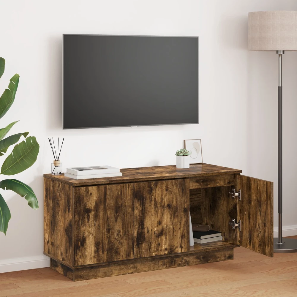TV staliukas Televizoriaus spintelė 100 x 38 x 49 cm Rūkyta ąžuolas