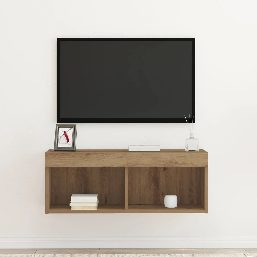 TV staliukas TV spintelių komplektas 80 x 30 x 30 cm artisano ąžuolo