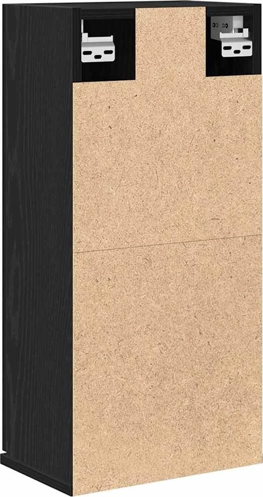 Prie sienos montuojama spintelė, juodo ąžuolo spalvos, 32x20x67cm, inžinerinė mediena
