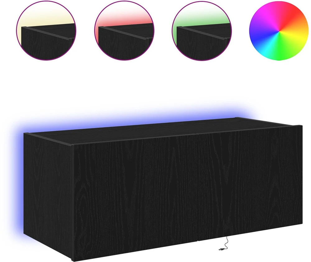 TV staliukas TV sieninė spintelė 80 x 35 x 31 cm Juodas ąžuolas