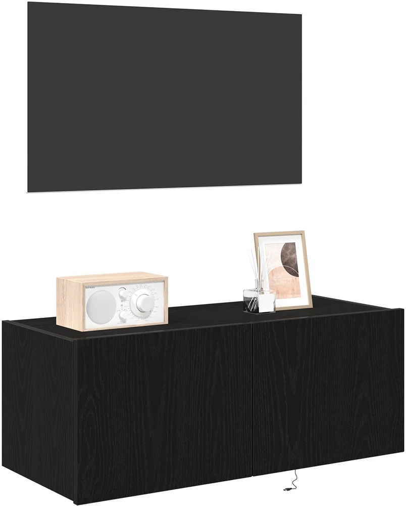 TV staliukas TV sieninė spintelė 80 x 35 x 31 cm Juodas ąžuolas