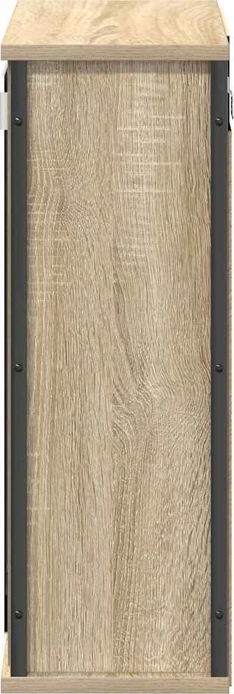 sieninė vonios spintelė su veidrodžiu sonoma ąžuolas 50x21x60cm