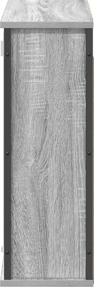 sieninė vonios spintelė su veidrodžiu pilka sonoma 60x21x60 cm