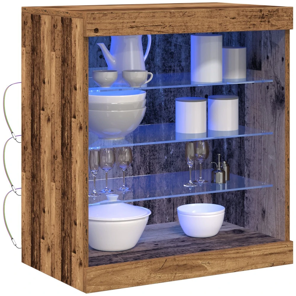 LED Bufetas Senas medis 60,5 x 37 x 67 cm Apdirbta mediena