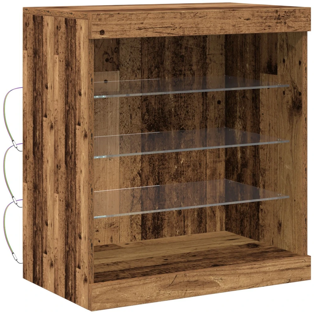 LED Bufetas Senas medis 60,5 x 37 x 67 cm Apdirbta mediena