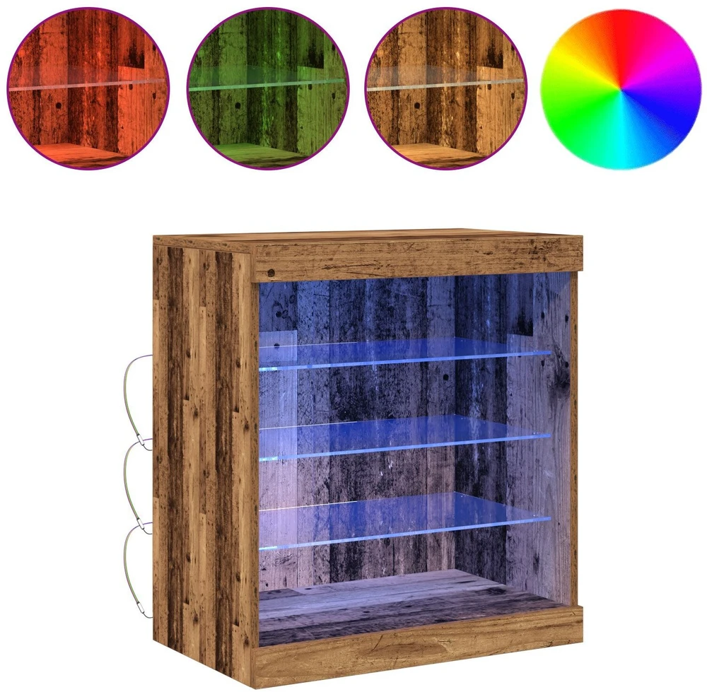 LED Bufetas Senas medis 60,5 x 37 x 67 cm Apdirbta mediena
