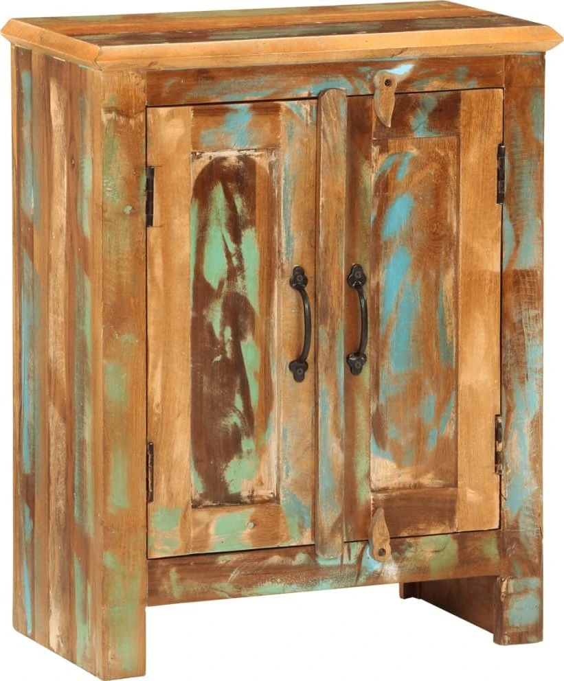 Šoninė spintelė su 2 durelėmis, 55x30x70cm, perdirbta mediena