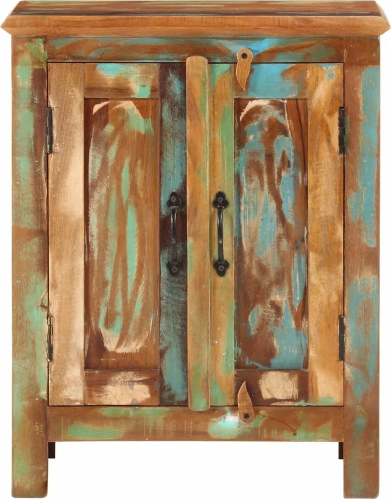 Šoninė spintelė su 2 durelėmis, 55x30x70cm, perdirbta mediena