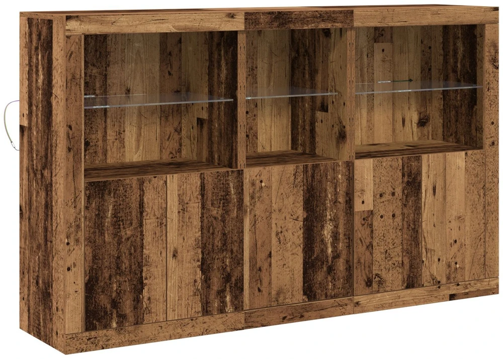 LED Bufetas Senas medis 162 x 37 x 100 cm Apdirbta mediena